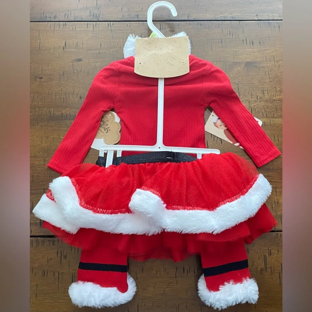 •NWT•Baby Essentials 4-Piece Dress Me Up Holiday Layette Outfit- 3M